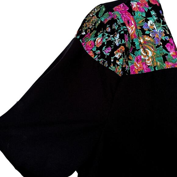 Enge Double Breasted Midi Dress SZ 24 Black Office Lapel Professional Elegant - Picture 5 of 10